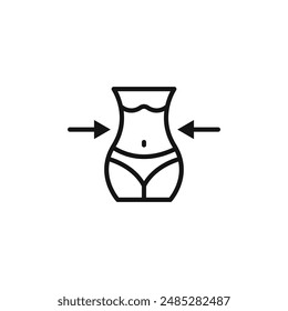 Weight loss icon logo sign vector outline