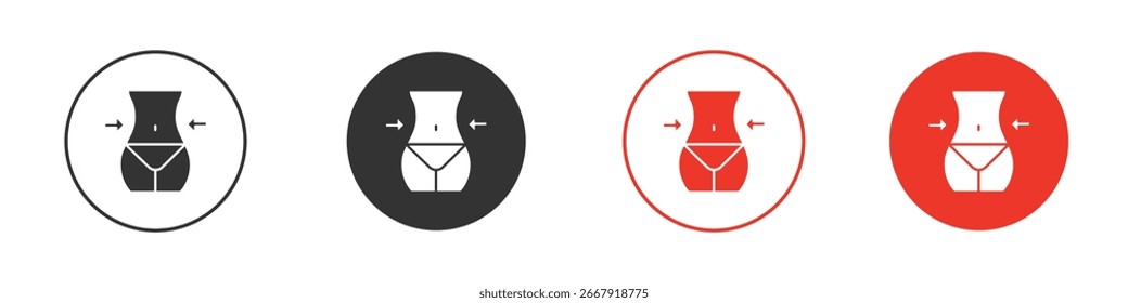 Icono de la pérdida de peso para el logotipo, símbolo de la muestra del Vector para el diseño
