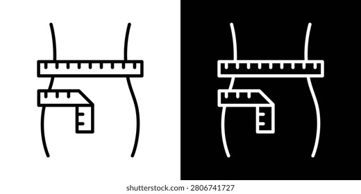 Weight loss icon Outline flat Icon.