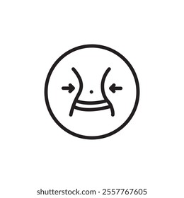 Weight loss icon Outline vector for web ui