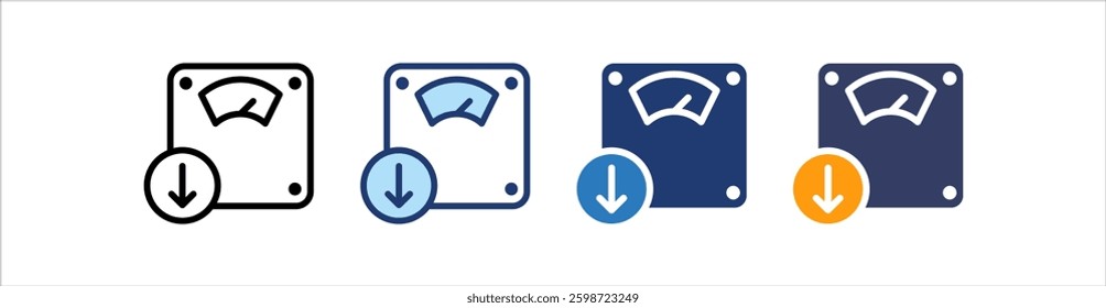 Weight Loss Icon Set Multiple Style Collection