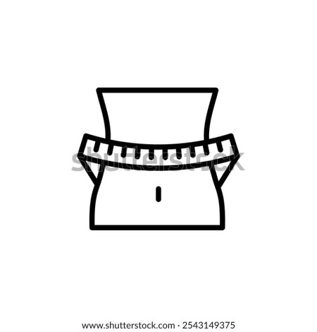 Weight loss icon set. outlined and solid filled versions.