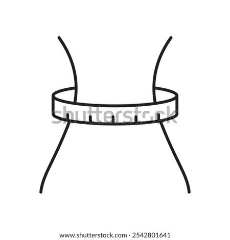 Weight loss icon simple black line style.