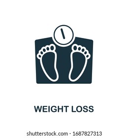 Weight Loss icon. Simple illustration from healthy lifestyle collection. Creative Weight Loss icon for web design, templates, infographics and more