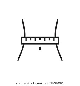 Icono de pérdida de peso Simple contorno delgado