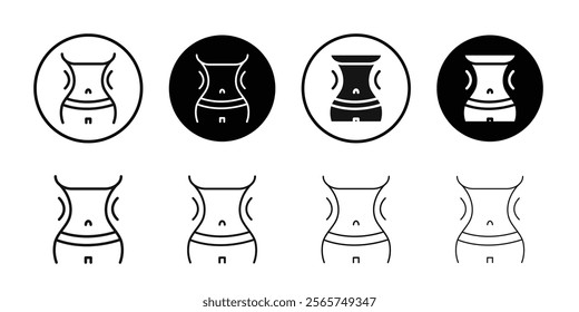 Weight loss icon Simple thin outline