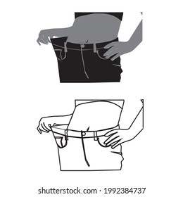 Weight loss icon stock illustration