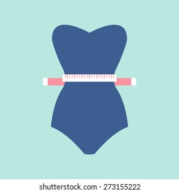 Weight loss icon. Vector illustration