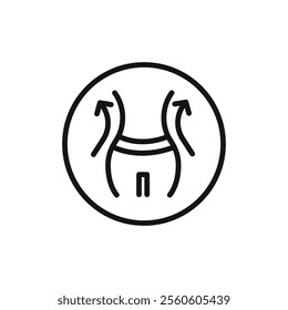 Weight loss icon vector line logo art