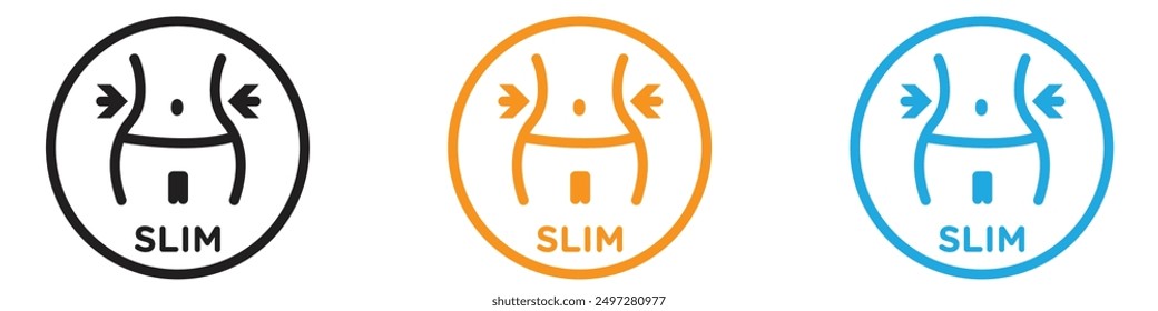 Weight loss icon vector logo set collection for web app ui