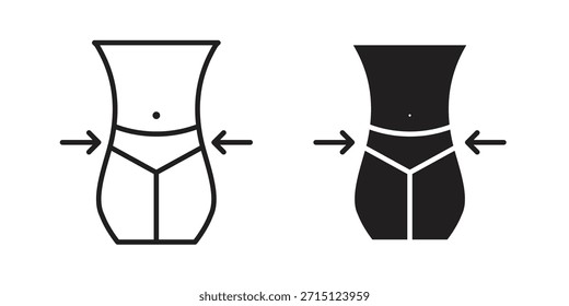 Ícone de perda de peso no vetor. Tipo de logotipo
