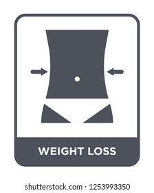 weight loss icon vector on white background, weight loss trendy filled icons from General collection, weight loss simple element illustration