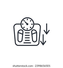 weight loss icon. vector.Editable stroke.linear style sign for use web design,logo.Symbol illustration.