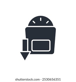 ícone de perda de peso. vetor.Editável traço.sinal de estilo linear para usar web design,ilustração logo.Symbol.