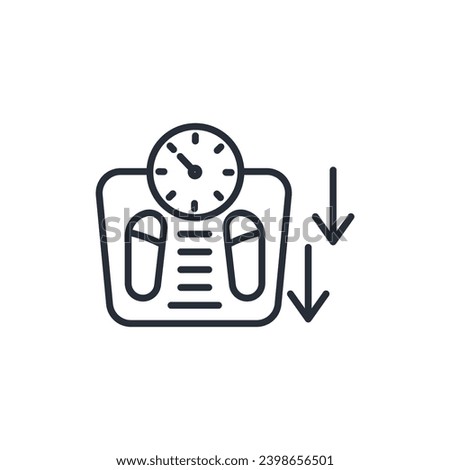 weight loss icon. vector.Editable stroke.linear style sign for use web design,logo.Symbol illustration.