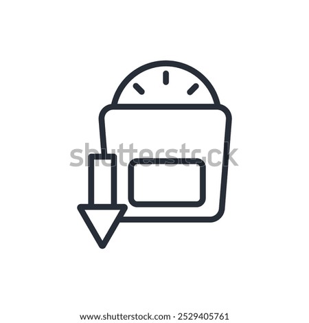 weight loss icon. vector.Editable stroke.linear style sign for use web design,logo.Symbol illustration.