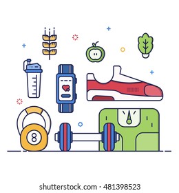 Weight Loss, illustration concept.