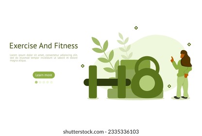 weight loss illustration set. characters lost weight through weight training. own body care concept. vector illustration.