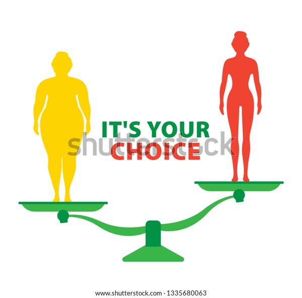 減量 食事が人の体重に与える影響 食前と食後の若い女性と健康 減量のコンセプト 太って痩せた女 コンテンツ テンプレートの空白領域 のベクター画像素材 ロイヤリティフリー