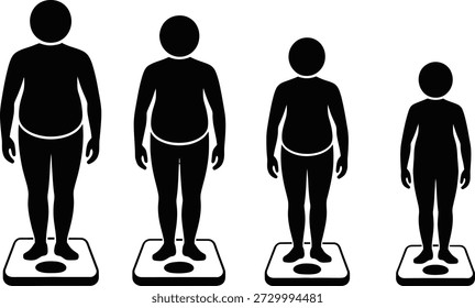 Viaje de pérdida de peso a través de diferentes tipos de cuerpo
