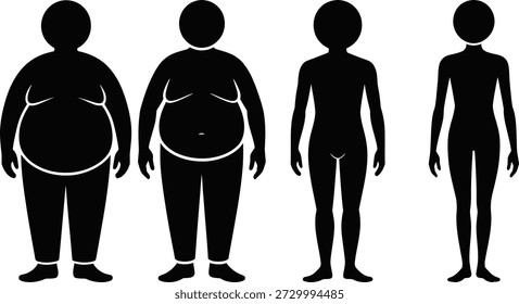 Viaje de pérdida de peso a través de diferentes tipos de cuerpo