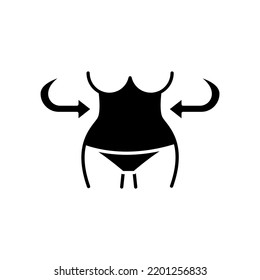 Weight loss line icon. Simple element illustration.  Weight loss concept outline symbol design.