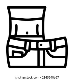 weight loss line icon vector. weight loss sign. isolated contour symbol black illustration
