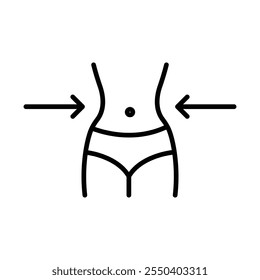 Weight loss linear logo isolated