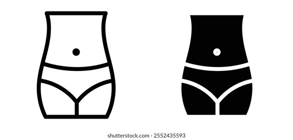 Weight loss liner vector icon set