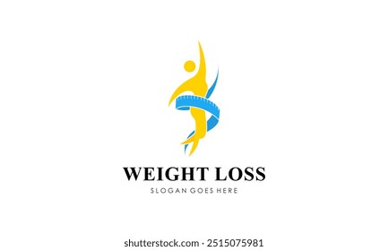 Weight Loss Logo Design. Concept for a Gym, Nutrition, Exercise, Health, and Fat Loss Logo