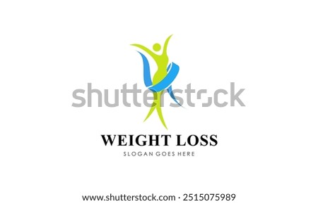 Weight Loss Logo Design. Concept for a Gym, Nutrition, Exercise, Health, and Fat Loss Logo