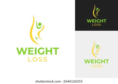 Weight loss logo design template vector illustration