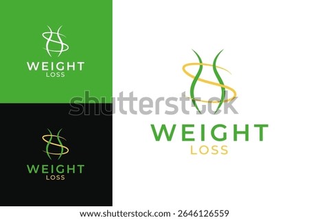 Weight loss logo design template vector illustration