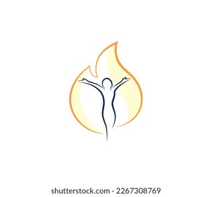 Weight Loss logo. Healthy icon. Vector logo design template