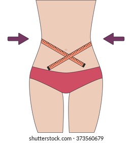 Weight loss motivation picture. Vector illustration