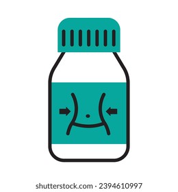 weight loss pills vector isolated