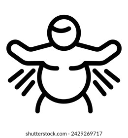 Weight loss plan icon outline vector. Reduction body mass. Healthy daily regimen program