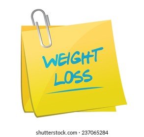 weight loss post memo illustration design over a white background