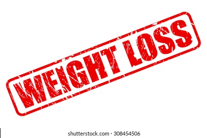 WEIGHT LOSS red stamp text on white