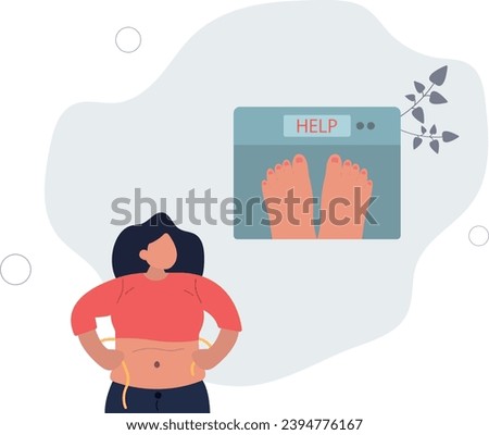 Weight loss scale. Nutrition healthy diet, balanced food and training.