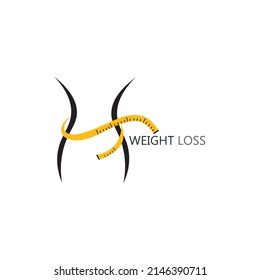 Weight Loss, Slim Icon Logo Vector Design
