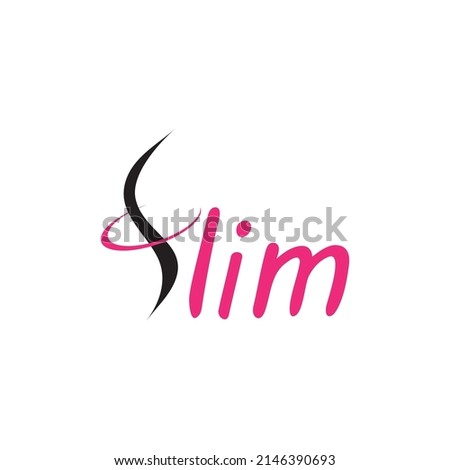 Weight loss, slim icon logo vector design