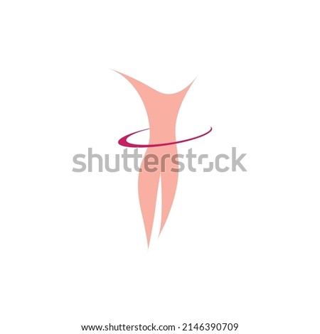 Weight loss, slim icon logo vector design