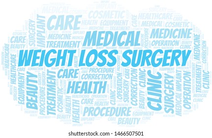 Weight Loss Surgery word cloud vector made with text only