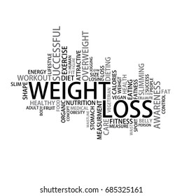 Weight loss Tag Cloud, vector