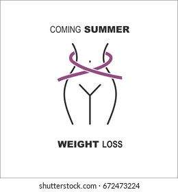 Weight loss. Template for logo