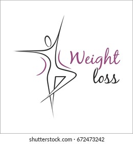 Weight loss. Template for logo
