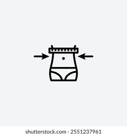 Weight loss thin liner icon isolated.