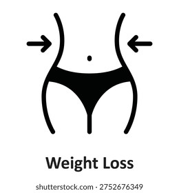 Weight Loss  Vector icon which can easily modify or edit

