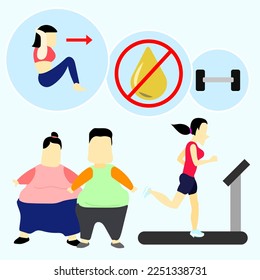 weight loss vector illustration can be used for media